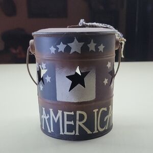 Patriotic Metal Star Lantern